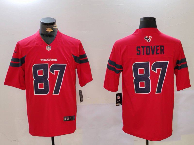 Men Houston Texans #87 Stover Red Second generations 2025 Nike Limited NFL Jersey style 1->houston texans->NFL Jersey